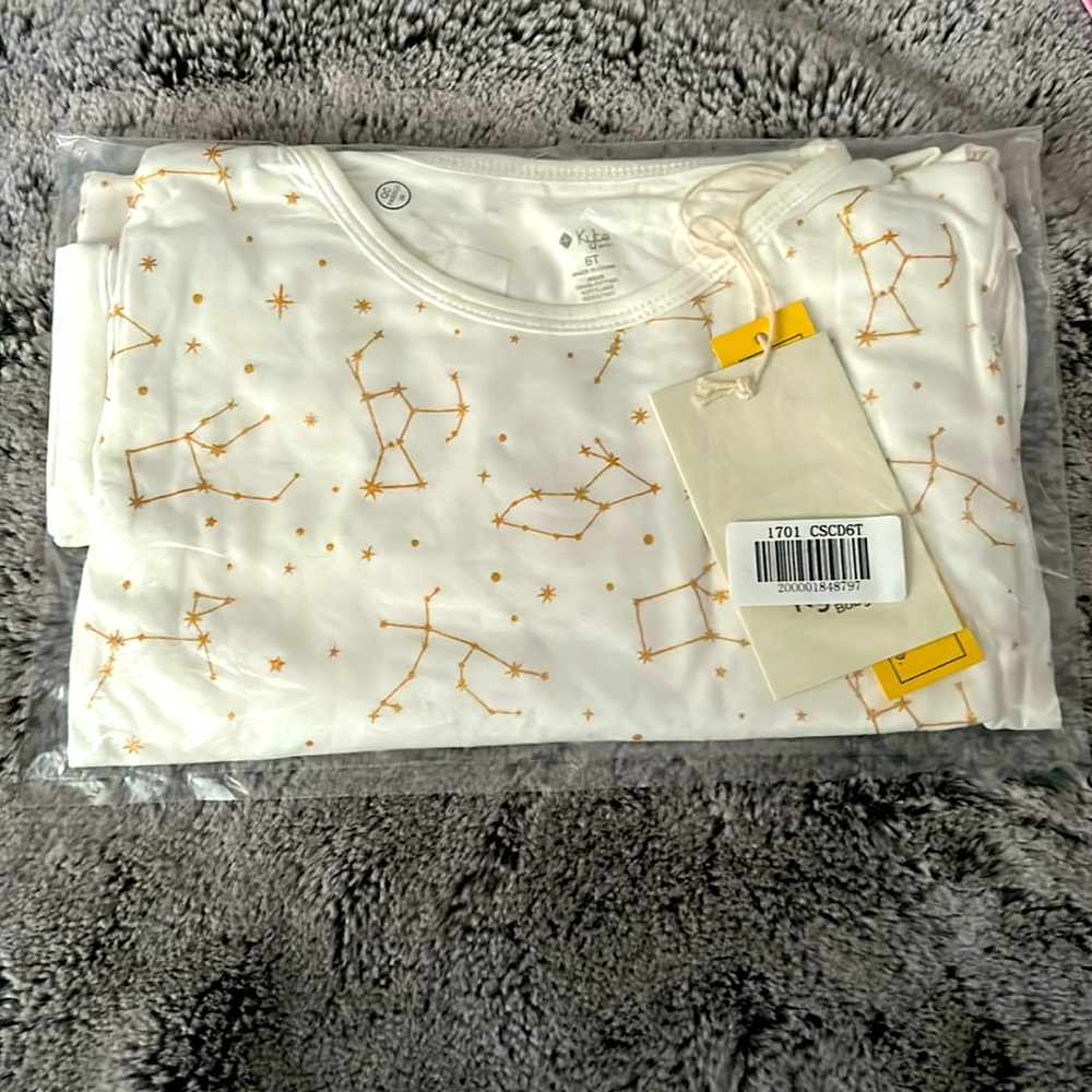 Kyte baby cloud constellation size 6 long sleeve pant set NIP
